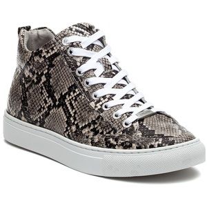NEW J/SLIDES NYC Women's Snakeskin High Top Sneaker 7.5